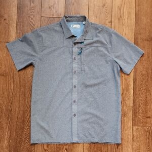 Costa Blue Gray Casual Button Down Shirt